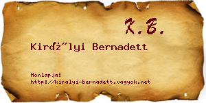 Királyi Bernadett névjegykártya